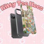 Cute cat portrait phone case for iPhone 17 featuring a framed cozy living room scene, stylish and pet-themed design.