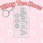 Clear Arirang BTS keychain with free bee logo, cute K-pop accessory, made by Printify, featuring a transparent design and colorful details.