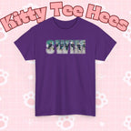 Printify BTS swim graphic t-shirt featuring a pool scene and "I could spend a lifetime watching you swim" slogan on the back.