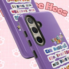 Custom BTS member names phone case for iPhone 17 featuring Jungkook, Jimin, and RM, with a tough protective design.
