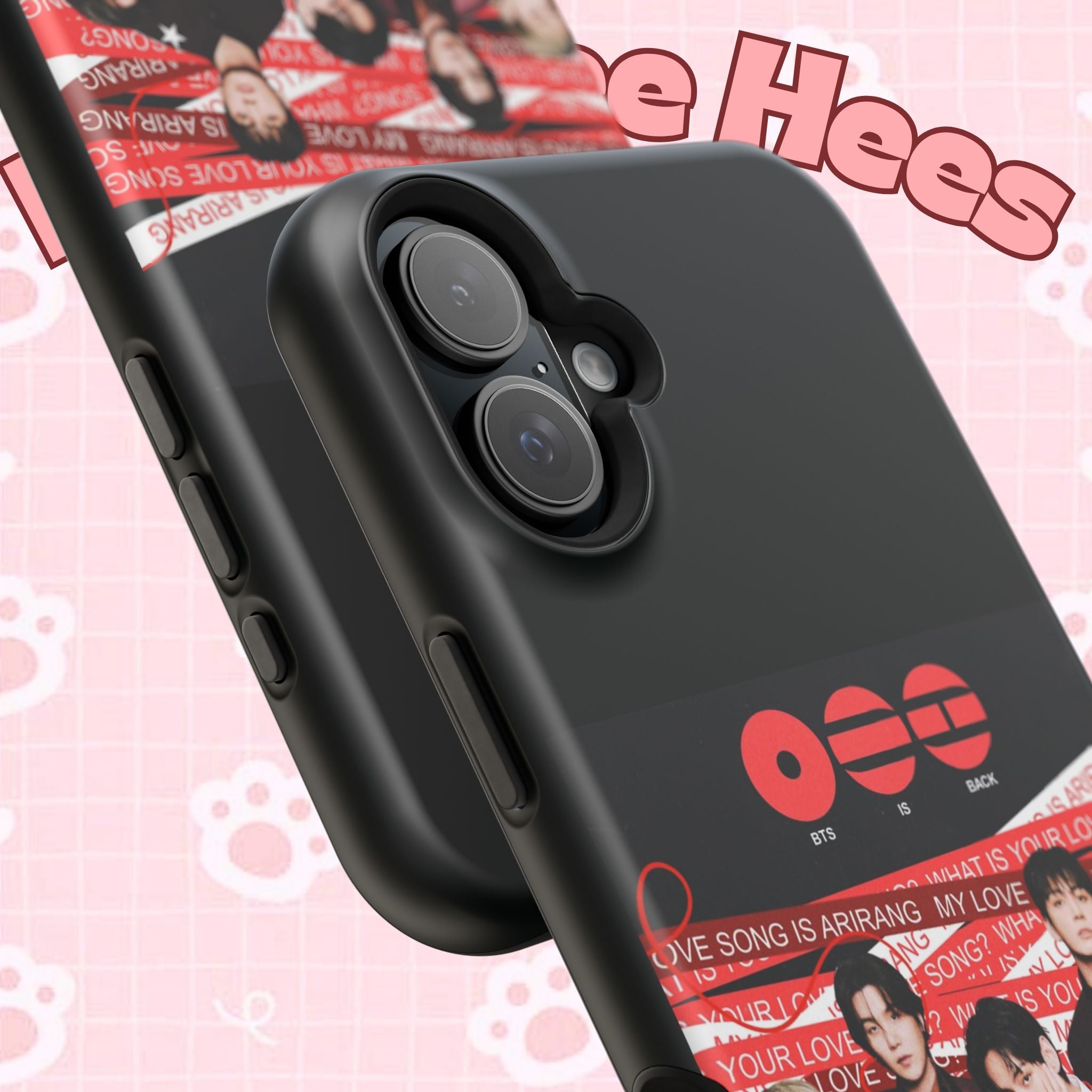 Printify BTS Arirang phone case with Bangtan concert design, impact-resistant K-Pop band photo phone case for smartphones.