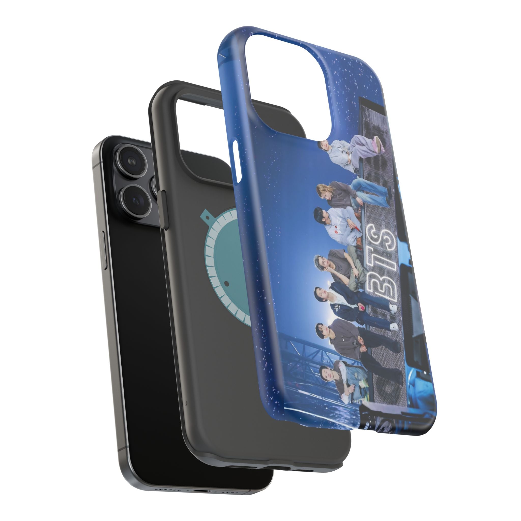 Printify BTS Bangtan World Tour Arirang impact-resistant phone case for iPhone 17 and Samsung Galaxy S26 Ultra, featuring tour design.