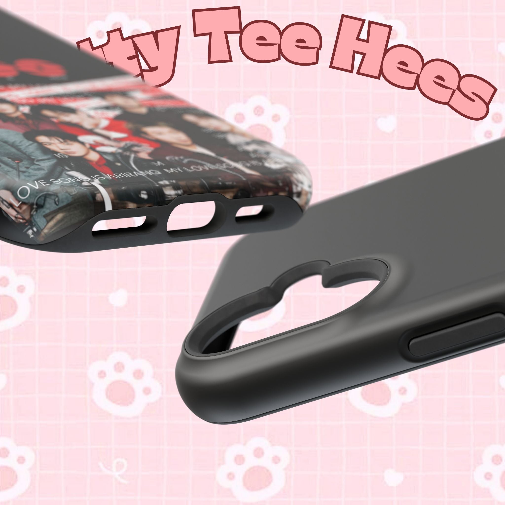 Custom BTS ARIRANG K-Pop phone case featuring fanmade Bangtan Boys band photo, impact-resistant design by Printify.