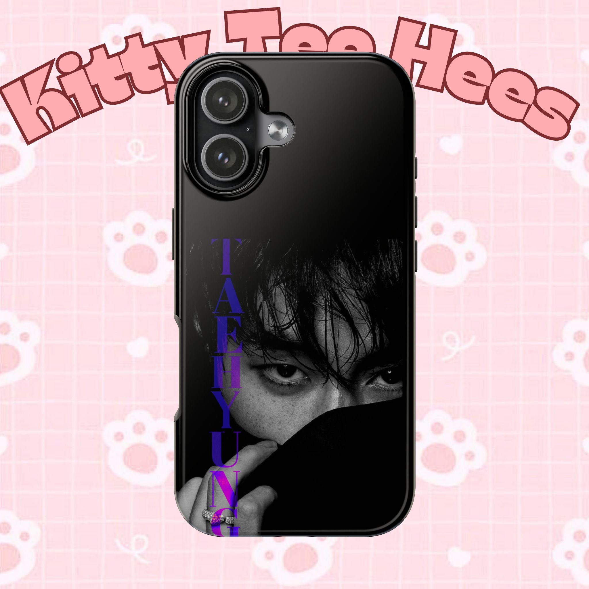 Dark Bangtan BTS Taehyung (V) phone case featuring Kim Taehyung design for iPhone and Samsung models.