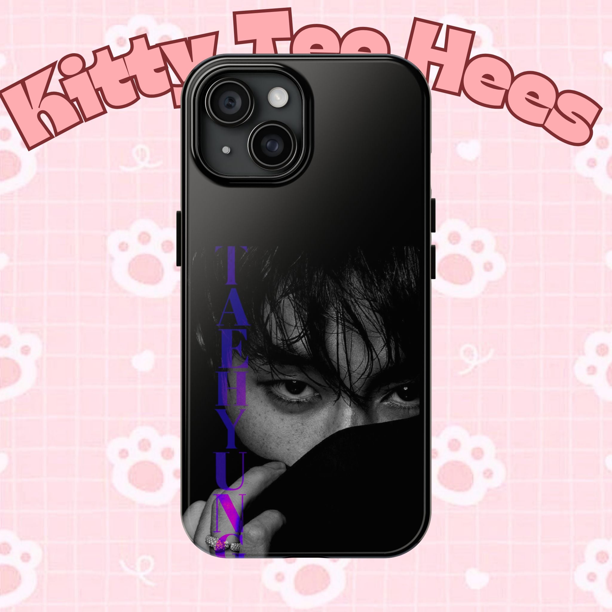Dark Bangtan BTS Taehyung (V) phone case featuring Kim Taehyung design for iPhone and Samsung smartphones.