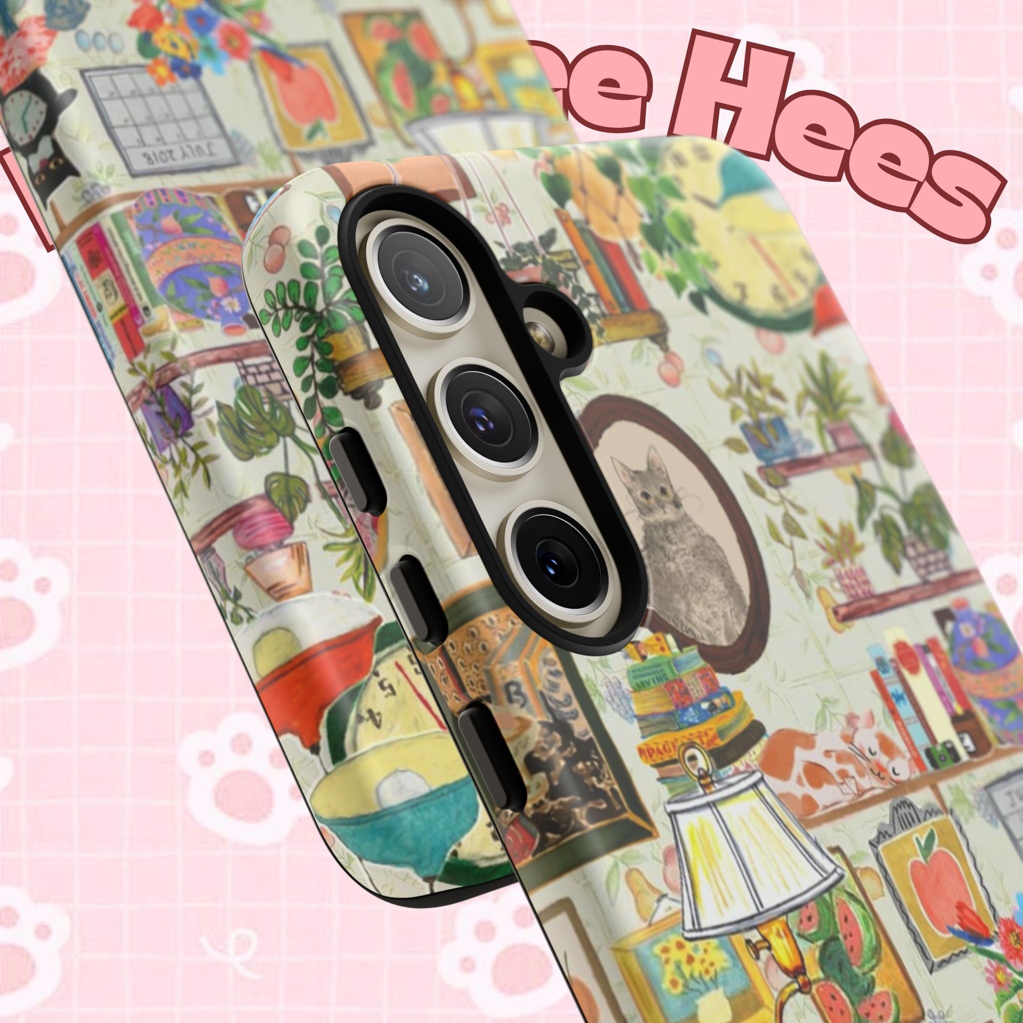 Cute cat portrait phone case for iPhone 17 by Printify, featuring a cozy, stylish design with a framed pet image.