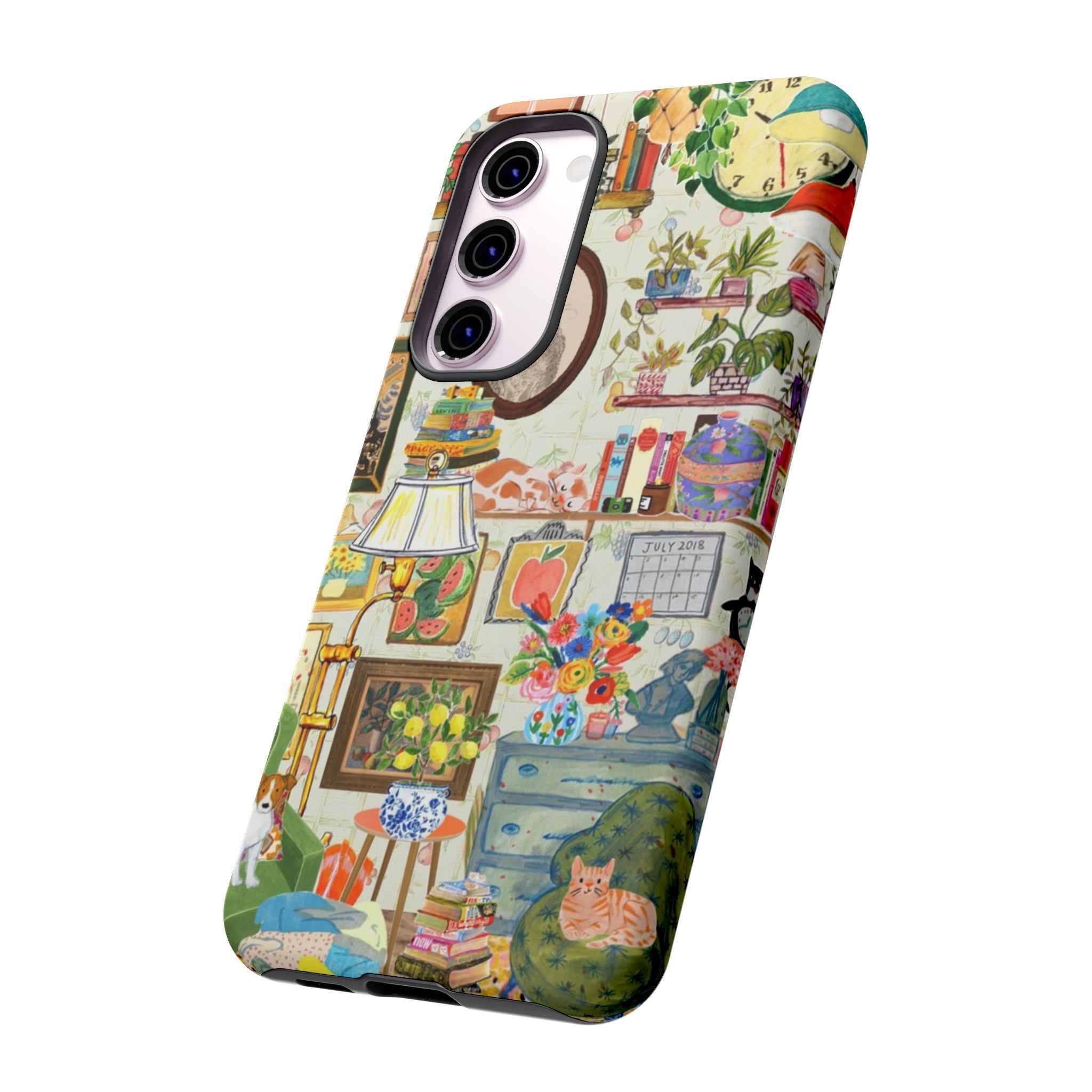 Cute cat portrait phone case for iPhone 17 by Printify, featuring a cozy, stylish design with a framed pet image.