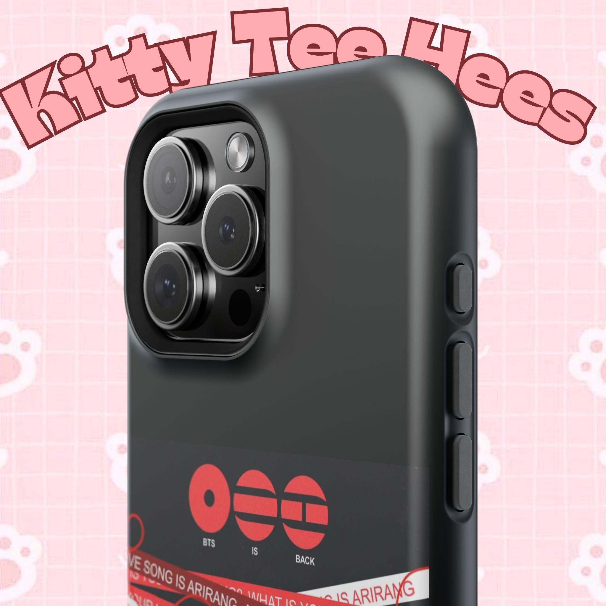 Printify BTS Arirang phone case featuring Bangtan concert design, impact-resistant K-Pop band photo case for smartphones