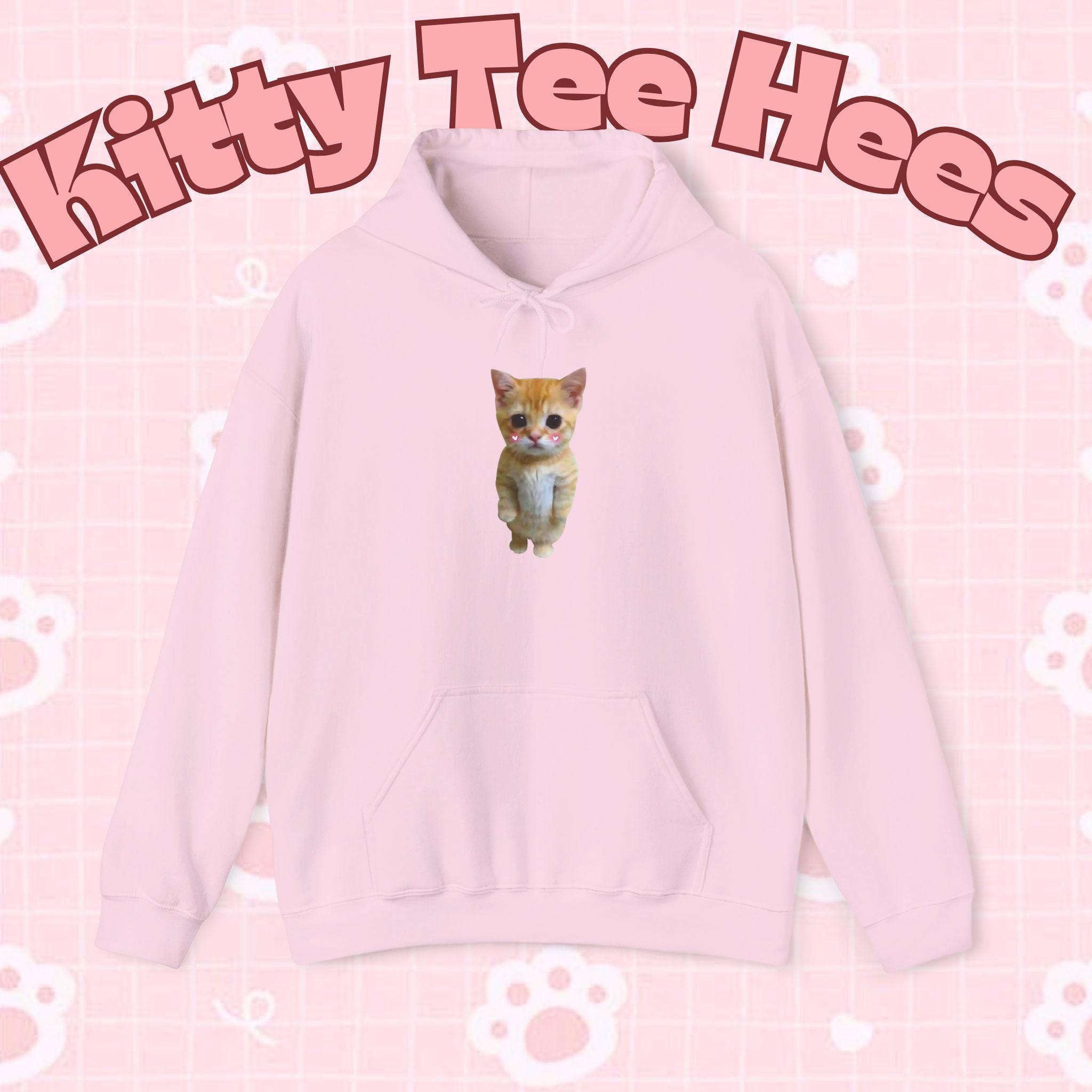 Funny Standing Cat Hoodie, Pet Lover Sweatshirt - Kitty TeeHees