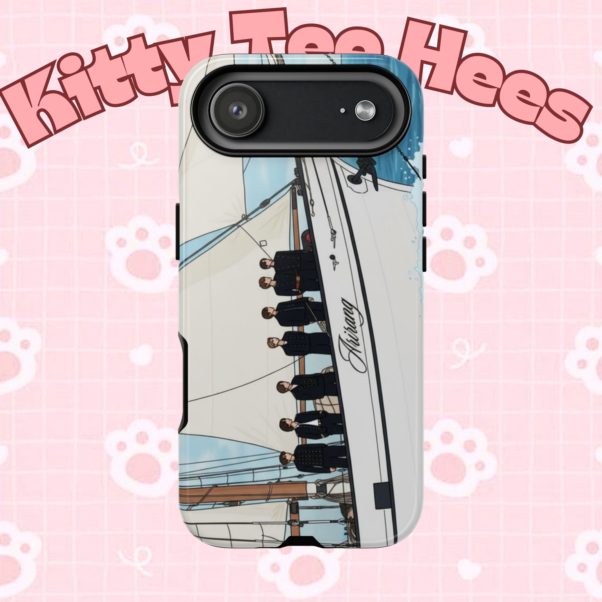 BTS Arirang swim-themed phone case for iPhone 17 and Samsung, tough concert-style Bangtan phone case by Printify