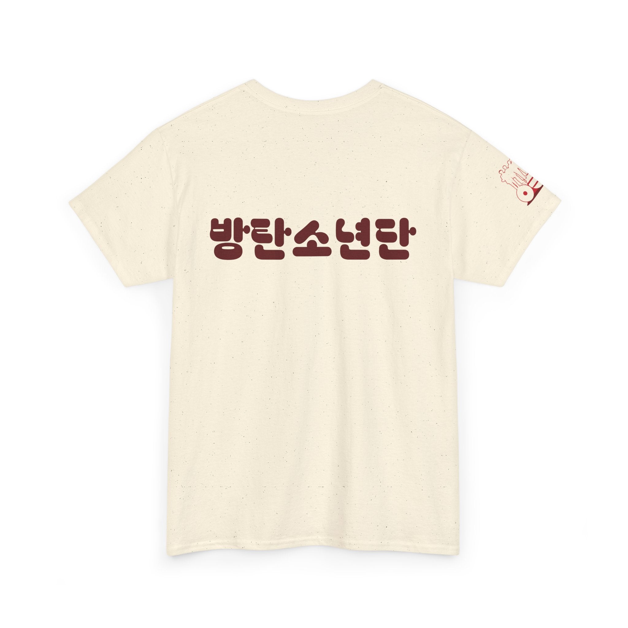 BTS Arirang T-shirt featuring Korean Hangul, BTS world tour design, casual concert fit, printed by Printify.