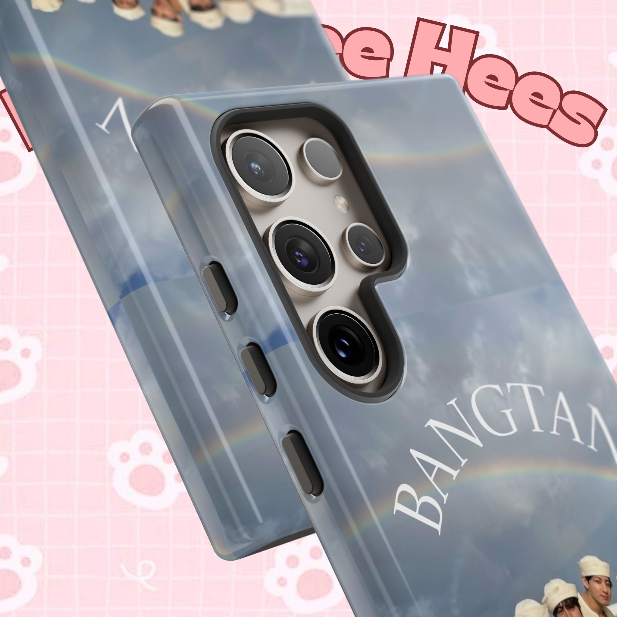 Cute Bangtan Sailor BTS phone case for iPhone and Samsung, featuring a sailor-themed design by Printify.