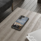 Clear impact-resistant phone case featuring cute Bangtan Boys K-pop design for a smartphone.