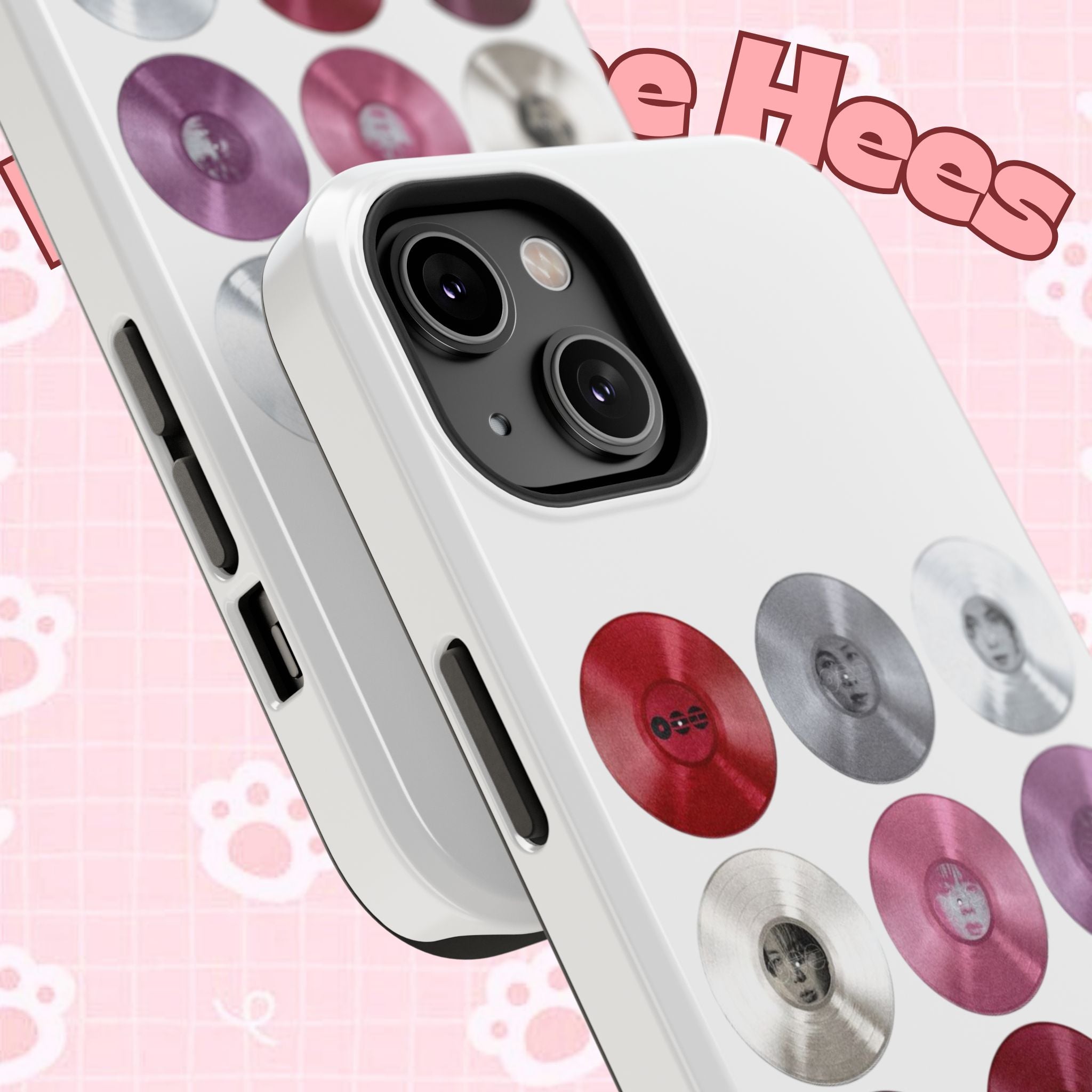 Printify BTS Arirang vinyl record grid phone case featuring cool BTS fan merch design, impact-resistant for added protection.