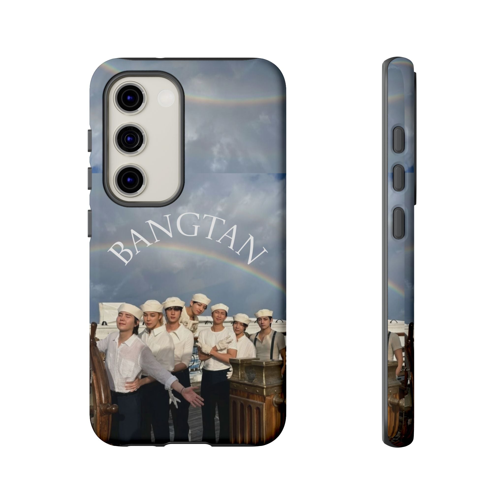 Cute BTS Sailor Swim phone case for iPhone and Samsung, featuring sailor-themed design by Printify.