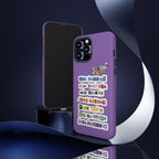 BTS member names phone case with Jungkook, Jimin, and Rap Monster design for iPhone 17, printed by Printify.