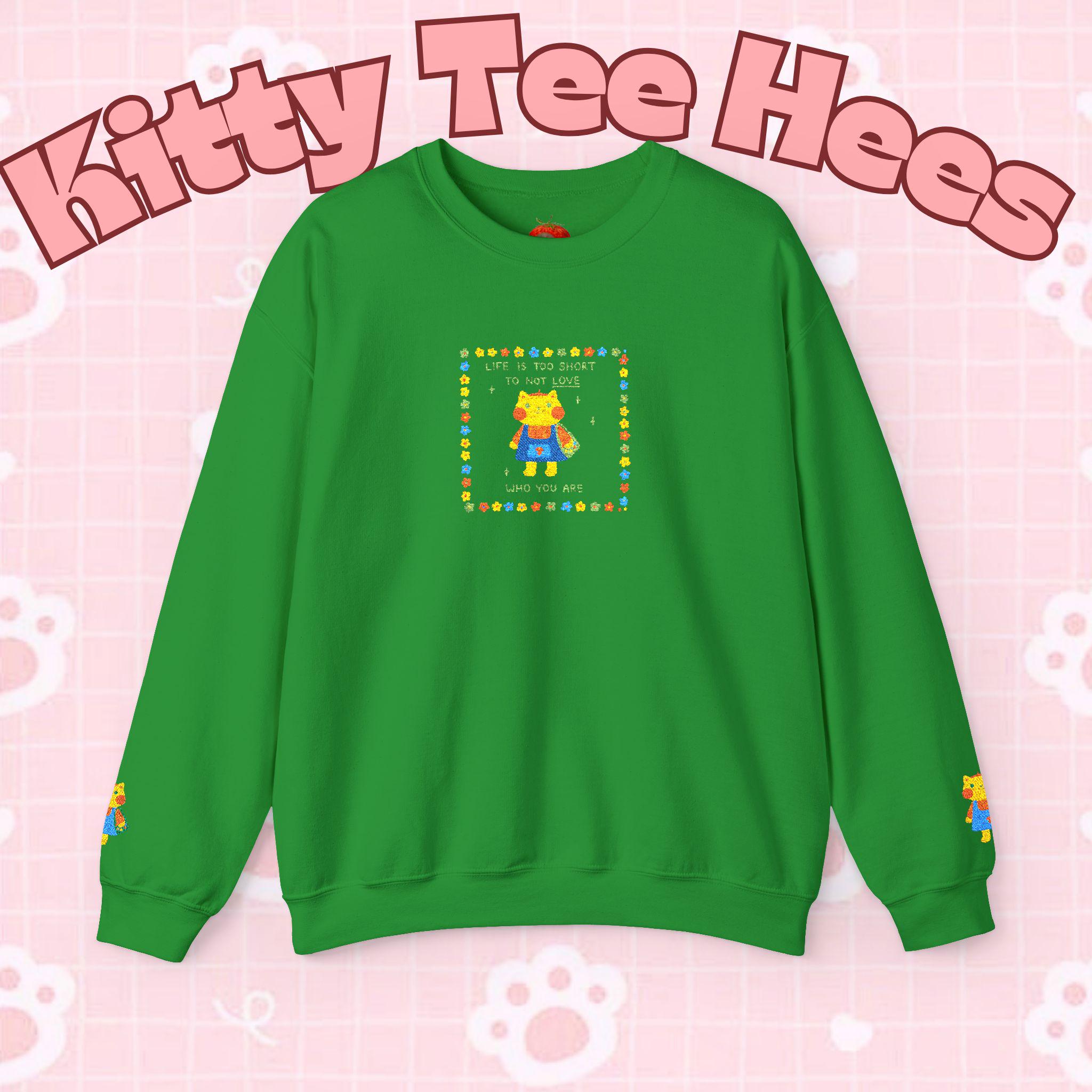Love Who You Are Kidcore Crewneck Sweatshirt | Retro Colorful Self-Love Design - Kitty TeeHees