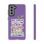 Printify BTS member names phone case featuring Jungkook, Jimin, and RM for iPhone 17, with a durable tough case design.