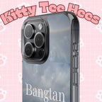 Clear impact-resistant phone case featuring Bangtan Boys K-pop design, perfect for protecting and showcasing your phone.