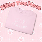Cozy cat mom sweatshirt with cute animal print and feline parent design, perfect for pet lovers and cat owners.