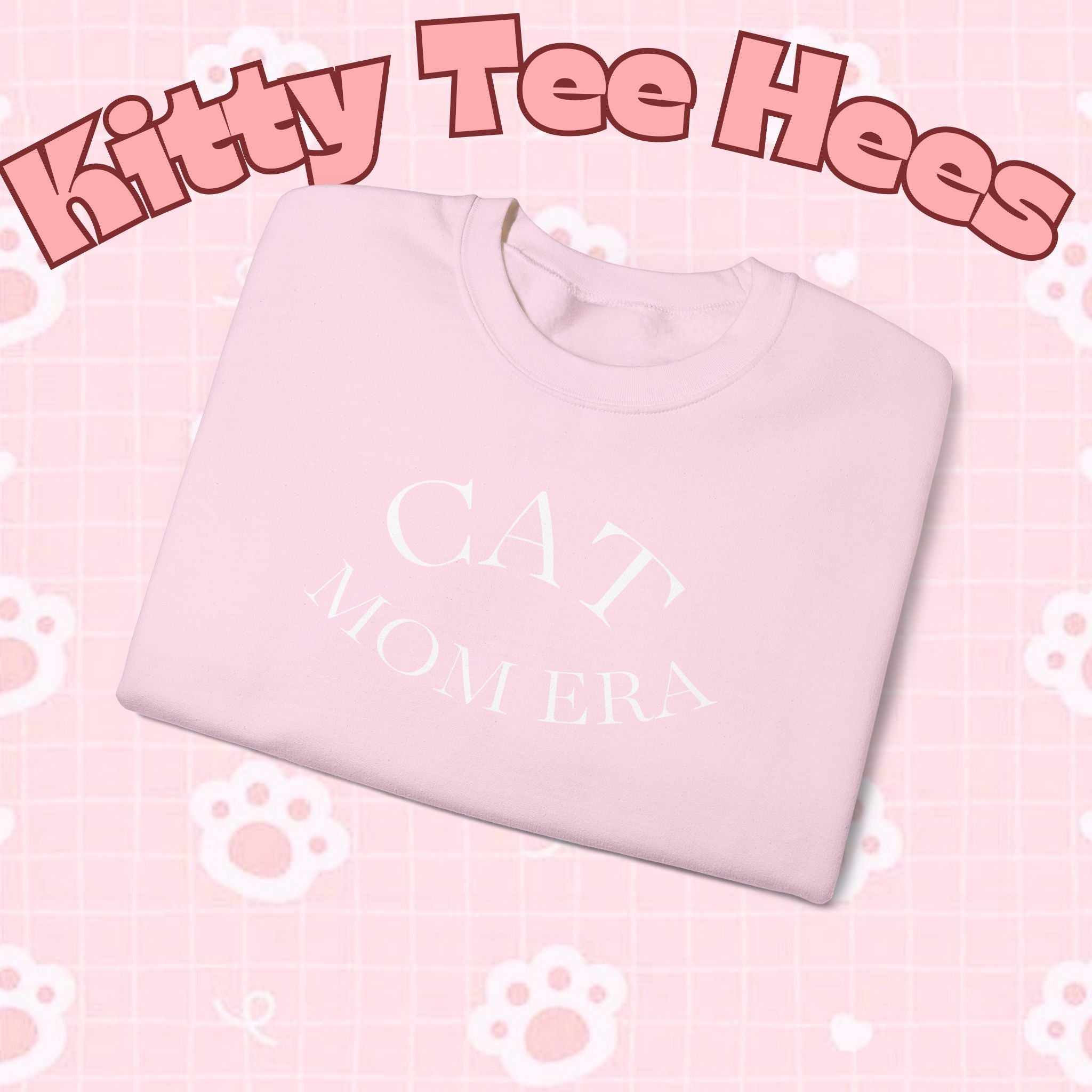 Cozy cat mom sweatshirt with cute animal print and feline parent design, perfect for pet lovers and cat owners.