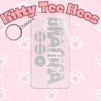 Clear BTS Airang keychain with free bee logo, cute K-pop accessory, featuring a transparent design and vibrant logo.