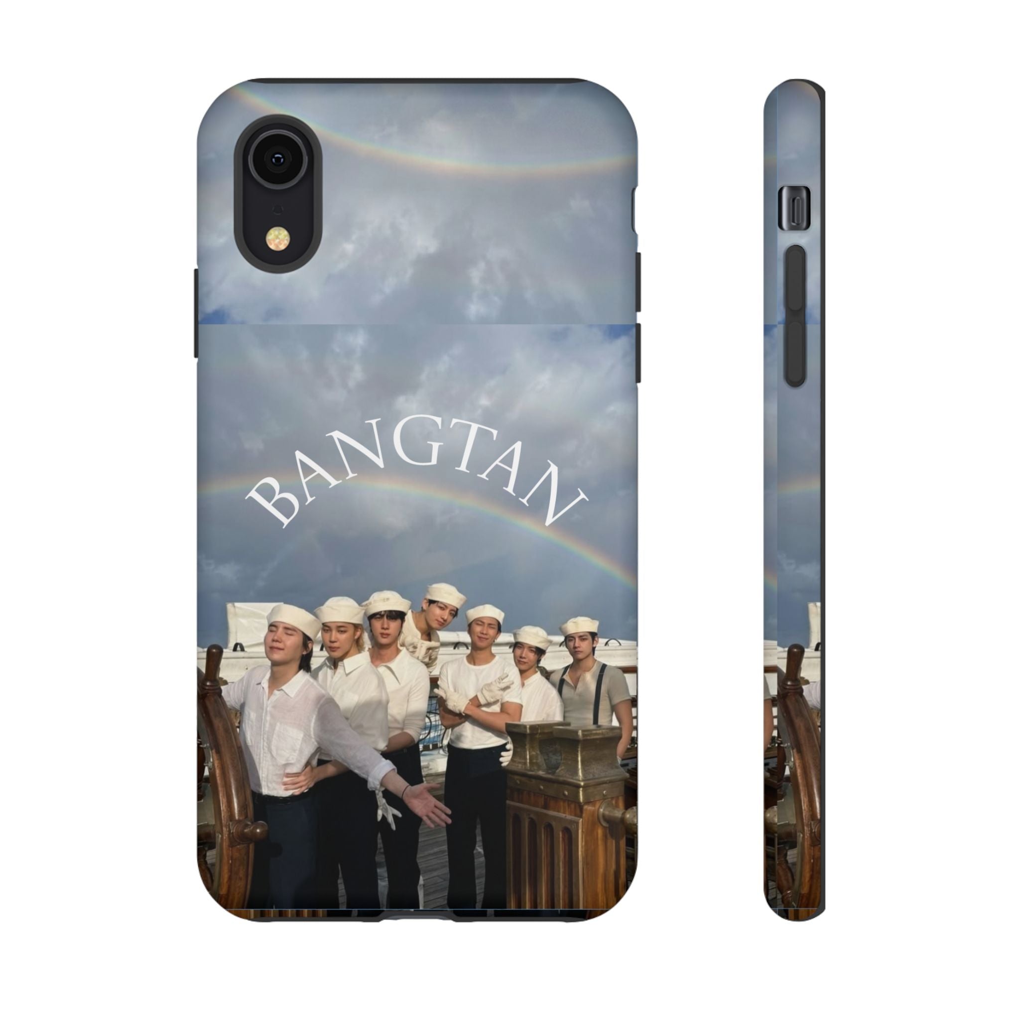 Cute BTS Swim Sailor phone case for iPhone and Samsung, featuring sailor-themed design by Printify.