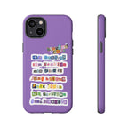 BTS member names phone case featuring Jungkook, Jimin, and RM for iPhone 17, with tough protective design by Printify.