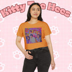 Colorful BTS kidcore T-shirt featuring a K-pop group photo, women's crop top by Printify, perfect for festival and casual wear.