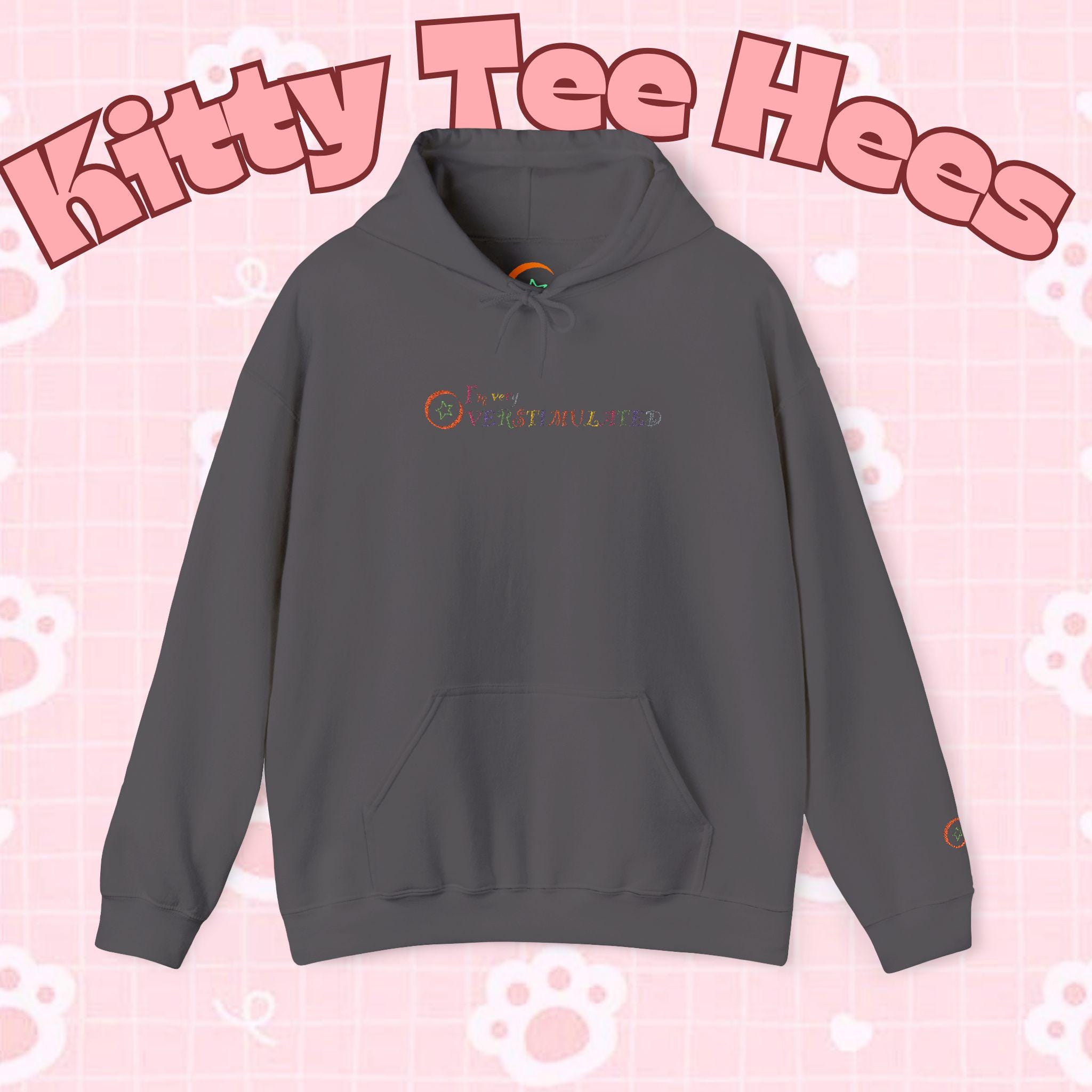 Overstimulated funny hoodie, cool Christmas hoodie, cozy gift, lonely fashion. - Kitty TeeHees