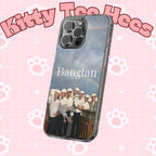 Cute Bangtan swim phone case by Printify, clear impact-resistant K-pop phone case with playful design for smartphones.
