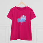 Women's BTS Sailboat Script Logo T-shirt featuring Bangtan World Tour design, made of soft cotton, perfect for concert and casual wear.