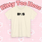 Black BTS logo T-shirt by Printify featuring a minimal Bangtan emblem, casual K-pop band shirt with simple design.