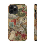 Newsprint Vintage Maximalist Impact-Resistant Case, iphone 17 case | Retro Newspaper Aesthetic - Kitty TeeHees