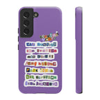 BTS member names phone case featuring Jungkook, Jimin, and Rap Monster design for iPhone 17, tough protective case by Printify.
