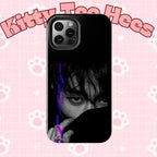 Dark Bangtan BTS Taehyung (V) phone case with Kim Taehyung design for iPhone and Samsung smartphones, by Printify.