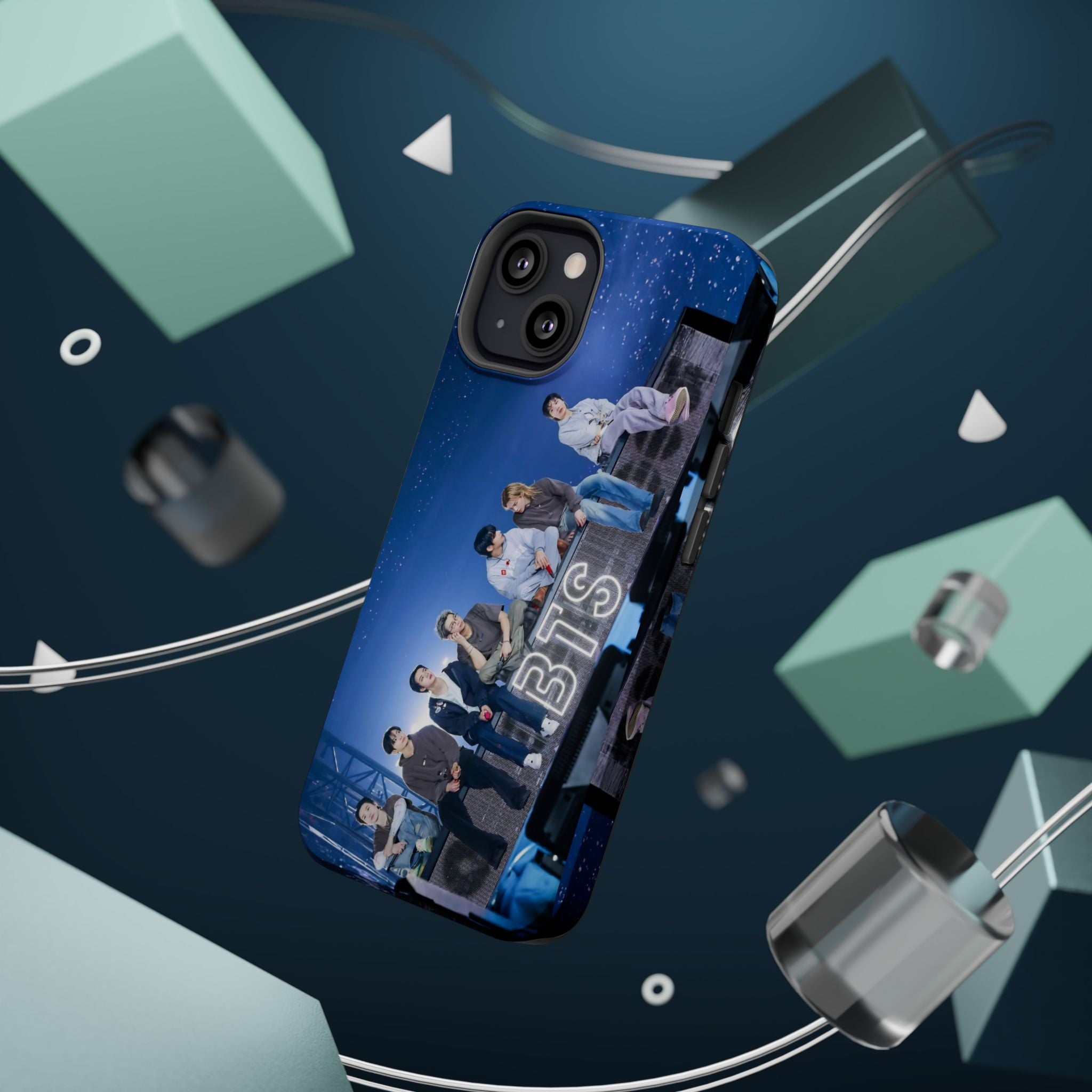 Printify BTS Bangtan World Tour Arirang impact-resistant phone case for iPhone 17 and Samsung 26 Ultra, featuring tour artwork.