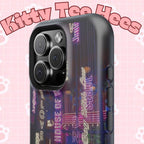 Neon Korean script BTS phone case for iPhone and Samsung, impact-resistant design with Bangtan Sonyeondan branding.