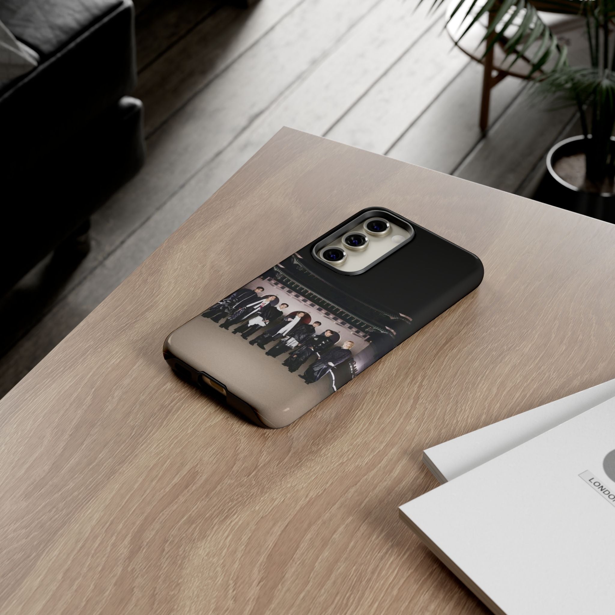BTS Arirang phone case for iPhone and Samsung, featuring BTS Swim Comeback design, durable Printify tough K-pop phone case