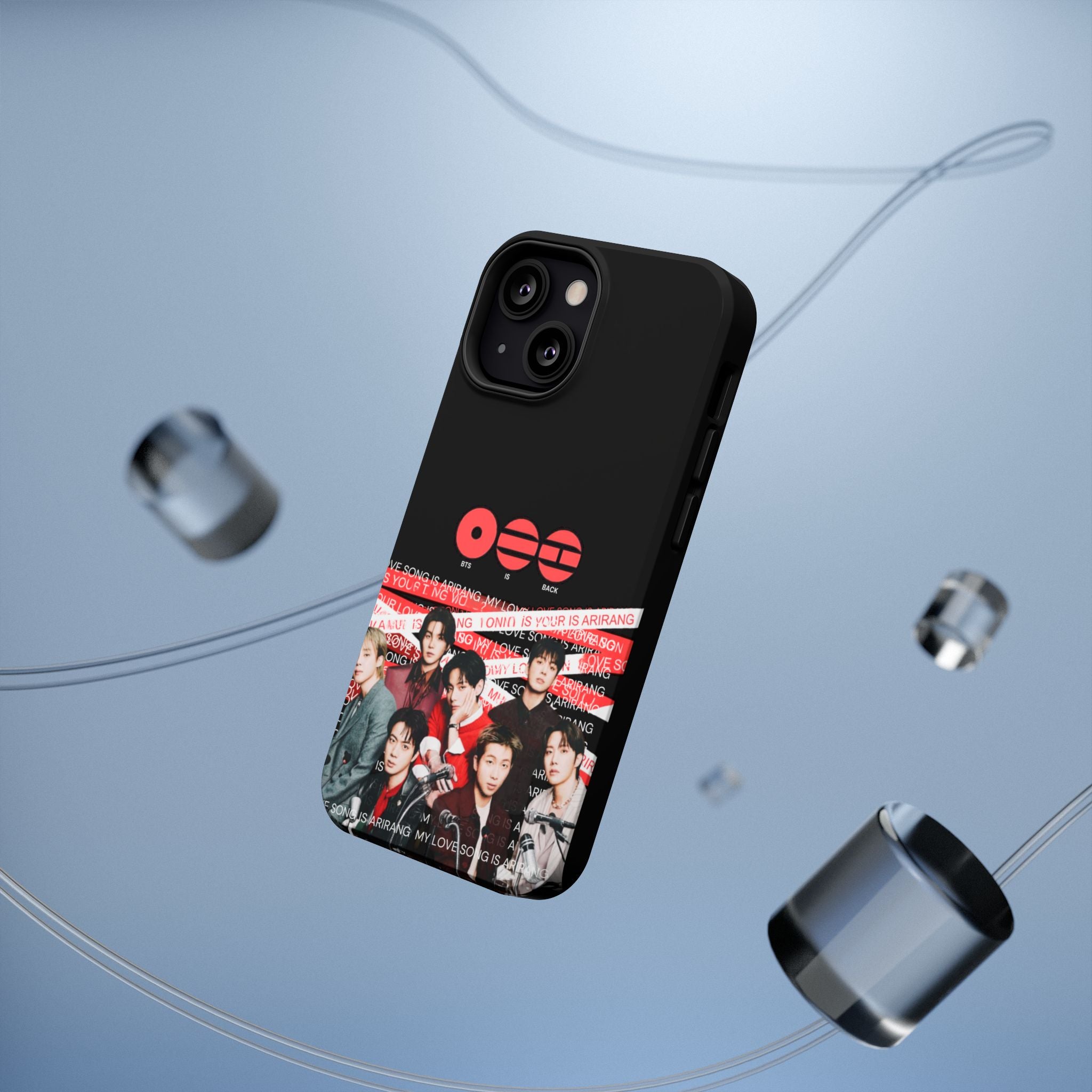 Impact-resistant phone case featuring BTS Bangtan Boys fanmade merch and concert photo design for fans of K-Pop boy band.