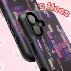 Neon Korean Script BTS phone case for iPhone and Samsung, impact-resistant protective case with Bangtan Sonyeondan design.