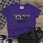 BTS ARIRANG graphic T-shirt featuring BTS logo and member names, casual unisex tee from Printify with colorful design.