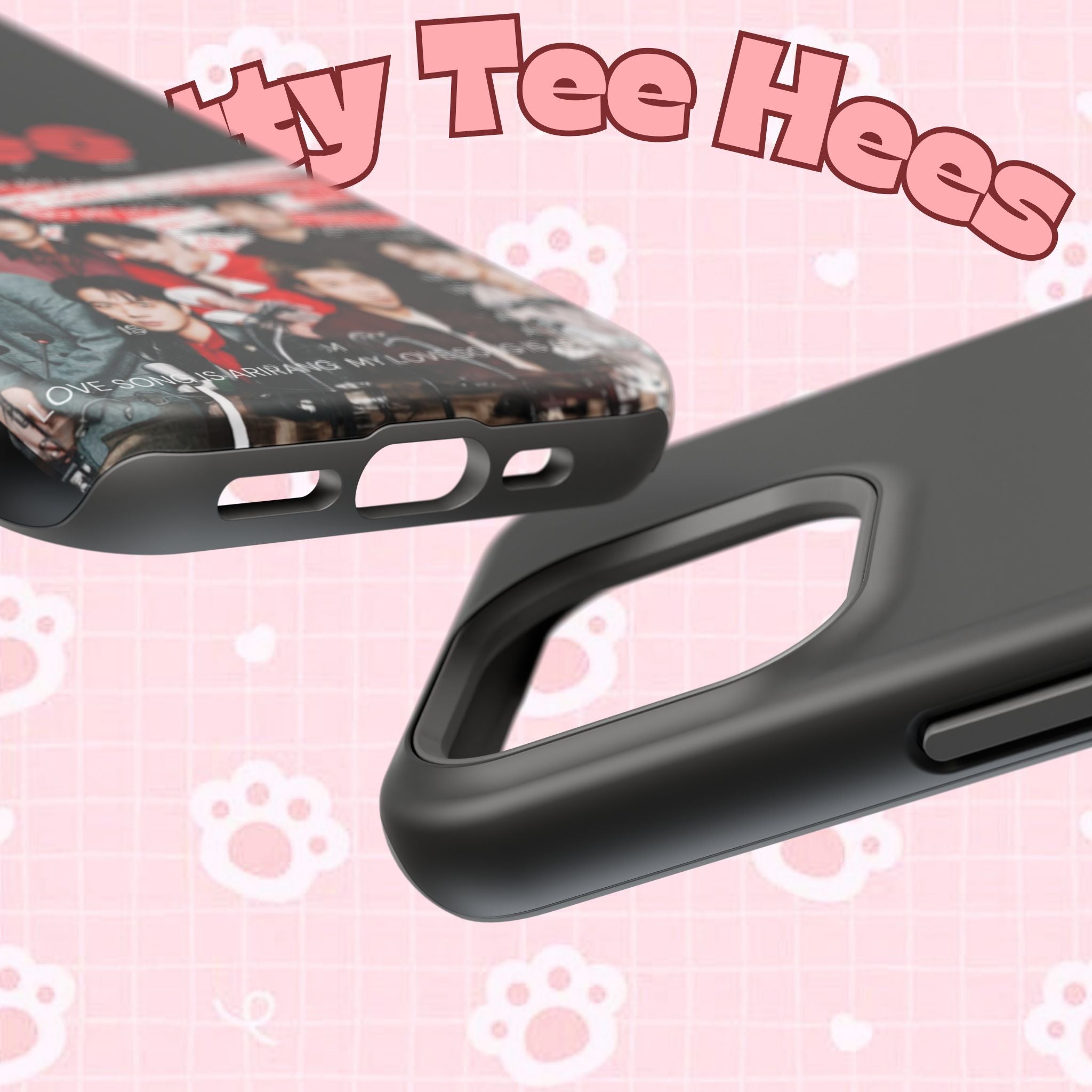 Custom BTS Bangtan phone case with fanmade concert design, impact-resistant K-Pop merchandise for ARIRANG BTS fans.