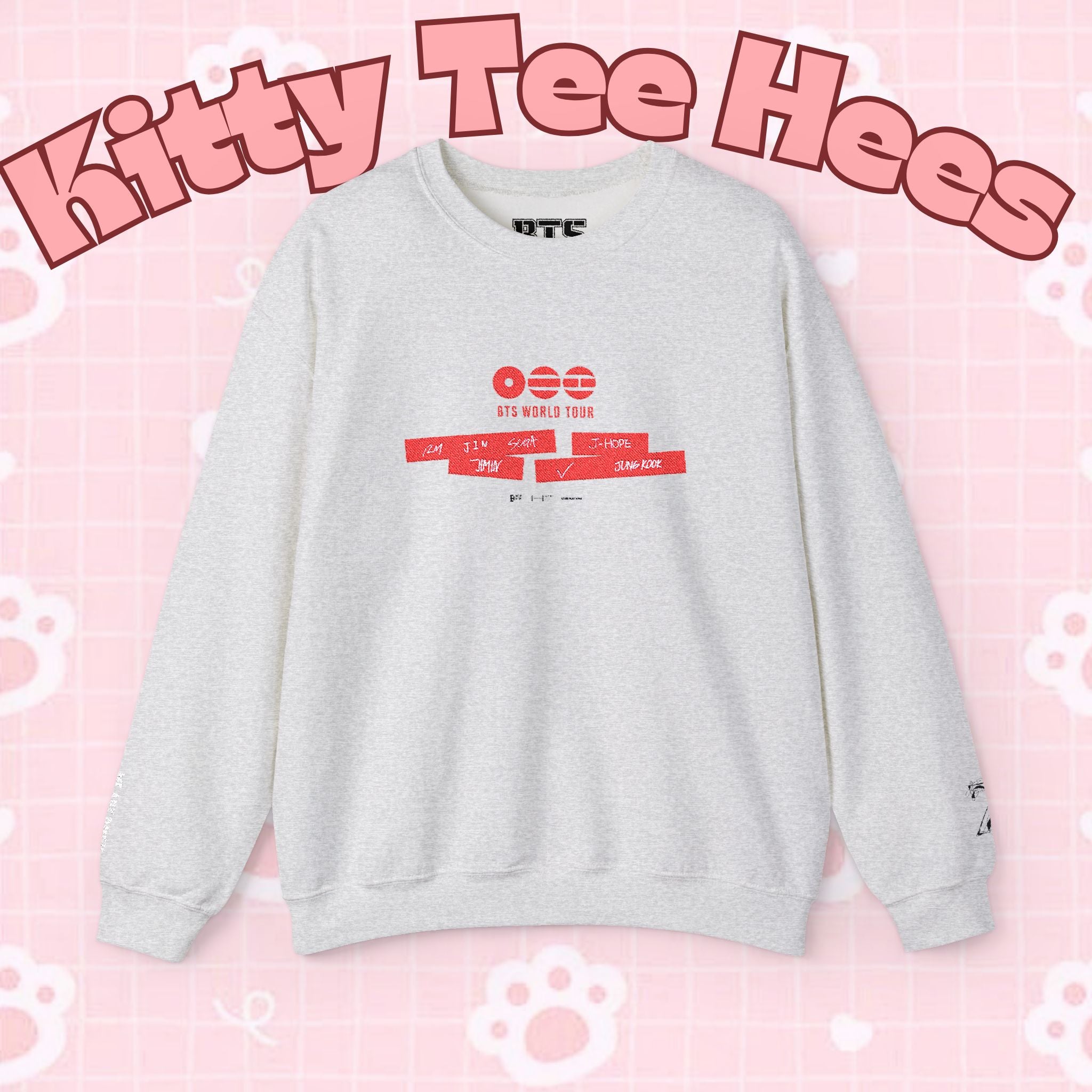 BTS ARIRANG 2026 Comeback Sweatshirt by Printify featuring a comfortable, stylish concert tour design on soft fabric