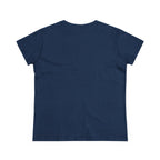 Women's BTS Sailboat Script Logo T-shirt featuring Bangtan World Tour design, made of cotton for comfortable wear.