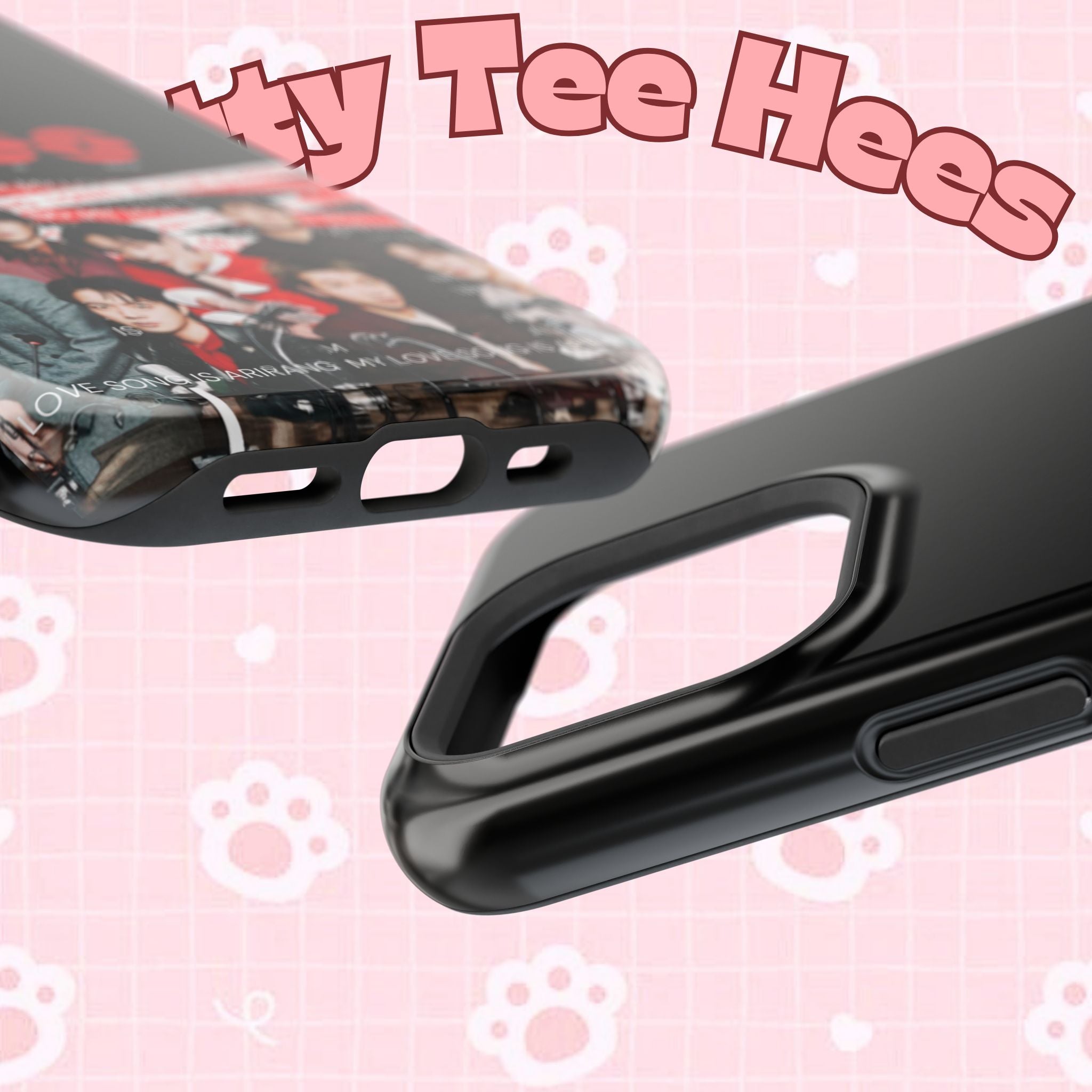 Impact-resistant phone case featuring BTS Bangtan Boys concert fan art, designed for iPhone with colorful K-pop band imagery.