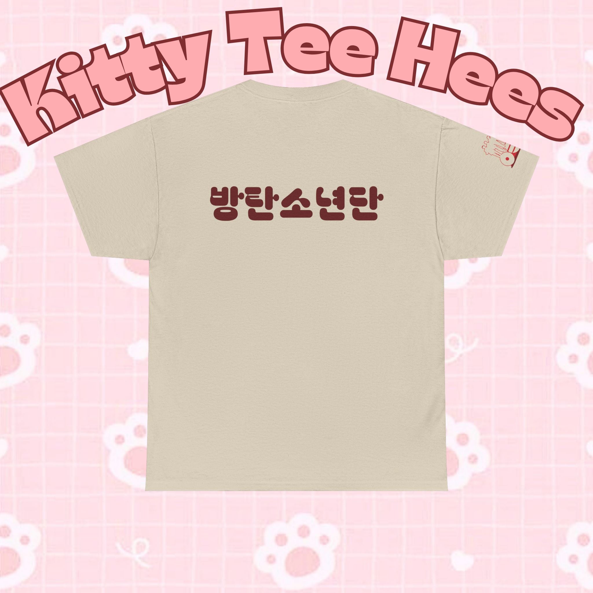 BTS Arirang T-shirt featuring Korean Hangul print, BTS world tour design, casual fit, printed by Printify for concert fans
