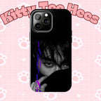 Dark Bangtan design BTS Taehyung (V) phone case for iPhone and Samsung, featuring a stylish Kim Taehyung image.