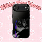 BTS Taehyung (V) tough phone case with dark Bangtan design for iPhone and Samsung, featuring Kim Taehyung artwork.