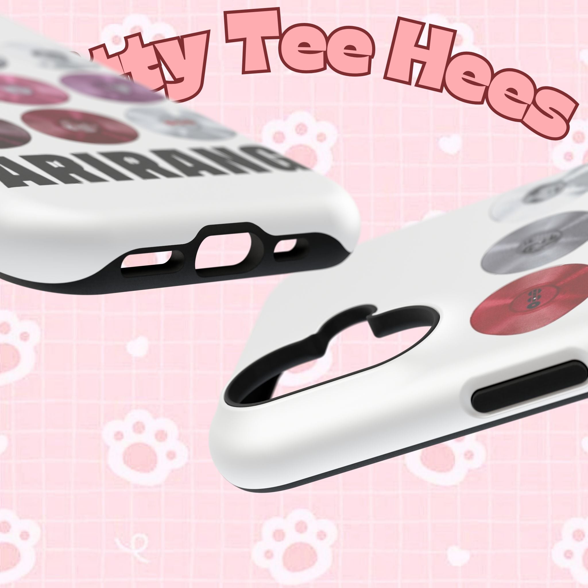 Printify BTS Arirang vinyl record grid phone case featuring impact-resistant design, perfect for BTS fans and collectors.